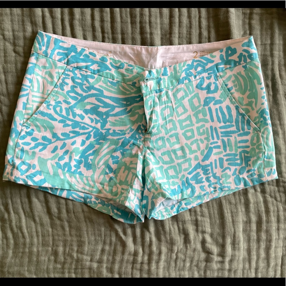 Lilly Pulitzer The Buttercup Short “Seaside Aqua Home Slice Pineapple”